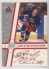 2002-03 Topps Stadium Club Lone Star Signatures Red Rostislav Klesla Auto 0c37
