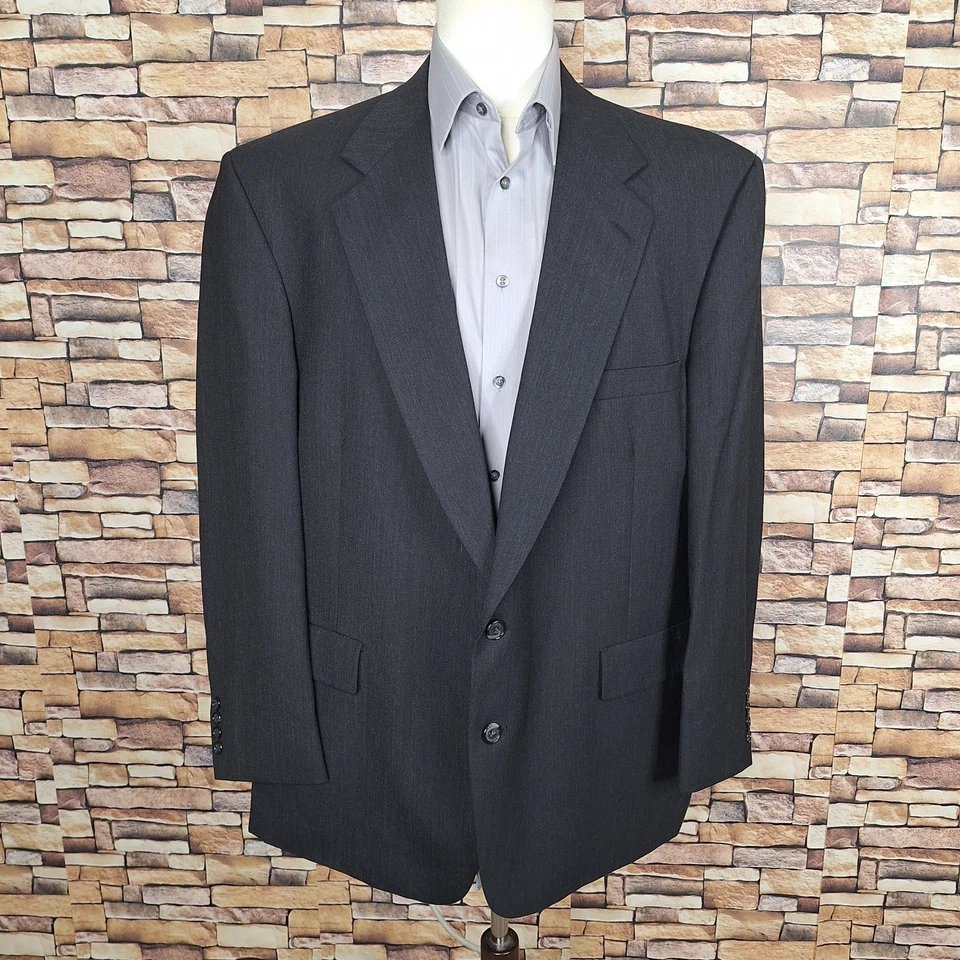Traje Chaqueta Blazer Evan Picone Para Hombres 50R Carbón Lana Ventilada Única Foto 4 de 4