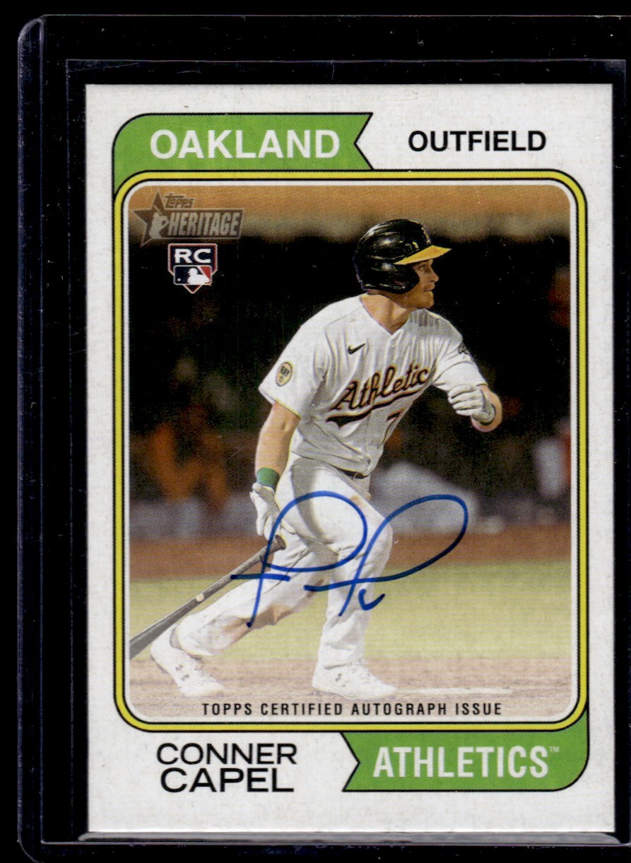 2023 Topps Heritage Real One Autographs Conner Capel Rookie Auto Oakland