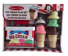Melissa Doug Scoop Stack Ice Cream Cone Pretend Play Toy Set- NIB -READ