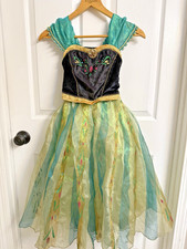 Disney Store Frozen Princess Anna Coronation Costume Dress Shoes Crown Size 5/6