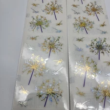 Fun vintage Stickers Mrs. Grossman's sparklers dandelion seeds 2 packs 