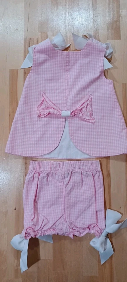 The Bailey Niños Conjunto Niña Talla 9 Meses Rosa Guinga Paraguas Arcos Primavera Foto 2 de 4