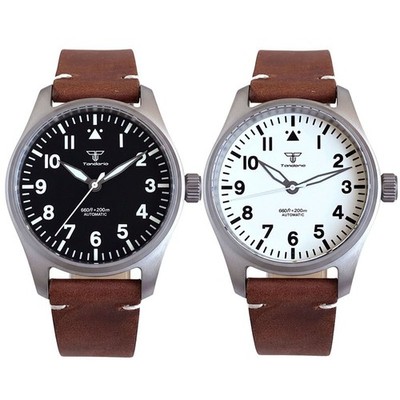 Tandorio Dive Automatic 39mm Titanium Pilot Watch Sapphire NH35/Miyota8215 Movt