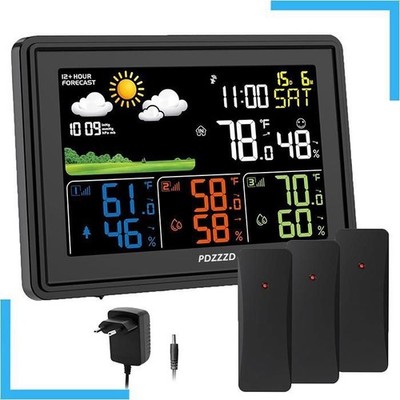 Wetterstation Außnsensor Farbdisplay Schlummerfunktion WettervorhersageLuftdruck