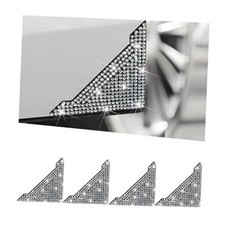 Bling Car Door Corner Edge Guard, 4PCS Anti-Collision Crystal Rhinestone White