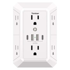 Multi Plug Wall Outlet Surge Protector - Outlet Extender with 6 Outlets and 4...