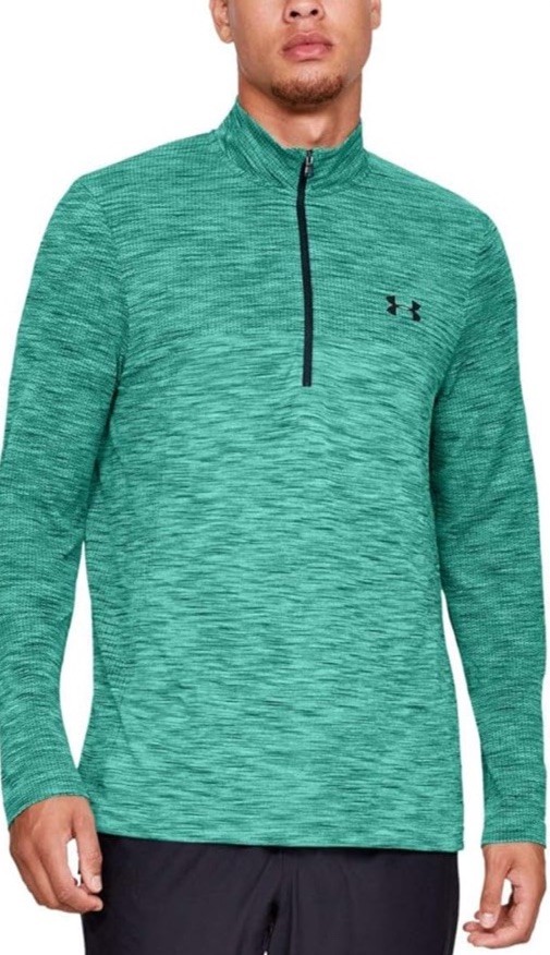 Under Armour Mens Fitted HeatGear Siphon Half Zip Top Sz XL Green Long Sleeve thumbnail 6
