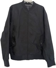 Scotch Soda Floral Bomber Jacket Men s XL Monochromatic Black Full Zip