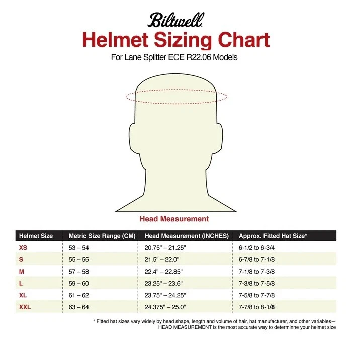 Casco de motocicleta de calle Biltwell Lane Splitter cara completa - Elige tamaño y color Foto 2 de 4