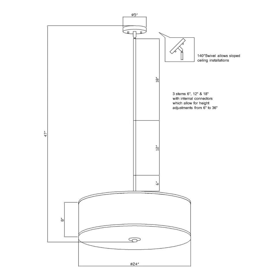 Colgante Forte Lighting 2742-03 Betty 3 luces 24"W - níquel Foto 3 de 4
