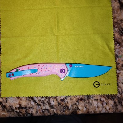 Gojiro Civivi Sprinkle Pink G10 Handle Dessert warrior edition. extremely rare.