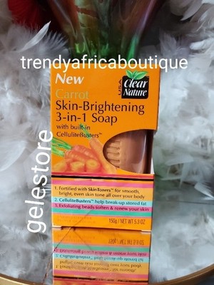  Clear Nature Carrot Skin Brightening 3-in-1 Soap. Exfoliating Even Tone X 1 