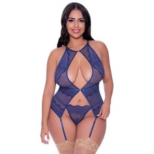 Magic Silk M346BBY2XL Berrylicious Basque & G-String Costumes Set Blueberry -...