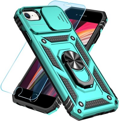iPhone SE 2022/2020/3rd/2rd / 6/7/8 Case with HD Screen Protector & Kickstand