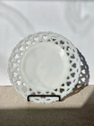 Westmoreland Milk Glass Open Lace Edge Daisy Plate Doric Vintage