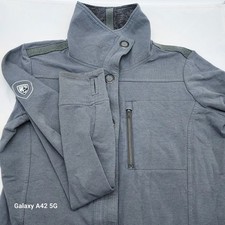 KUHL Gray Full Zip Jacket Women's XS Thumbholes Mock Neck Style 4234