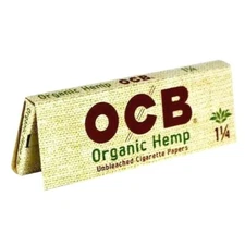 OCB Organic Hemp Rolling Papers 1 1/4 50 Lvs Free USA Shipping *Great Prices*