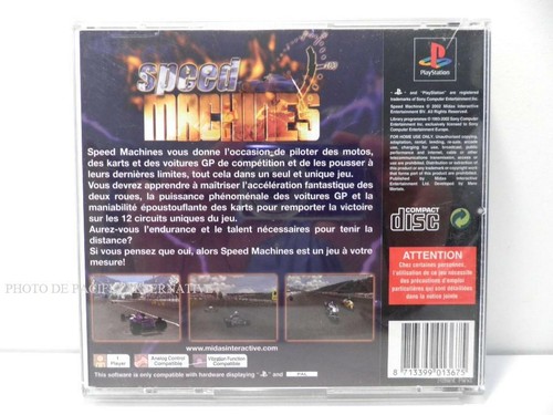 jeu SPEED MACHINES pour Playstation 1 ps1 one psx complet course voiture moto - Photo 3/5