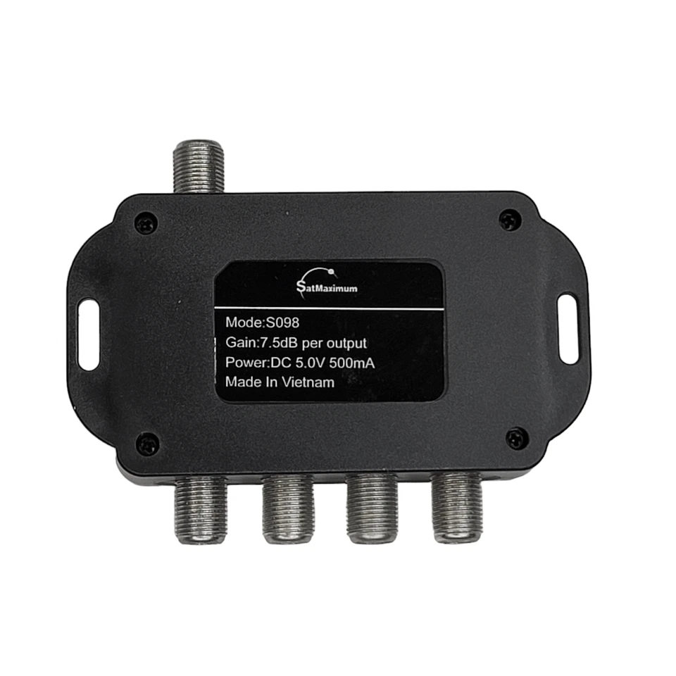 4 Ports TV Antenna Amplifier HDTV Cable Audio Video Signal Booster Splitter - Image 3 of 4