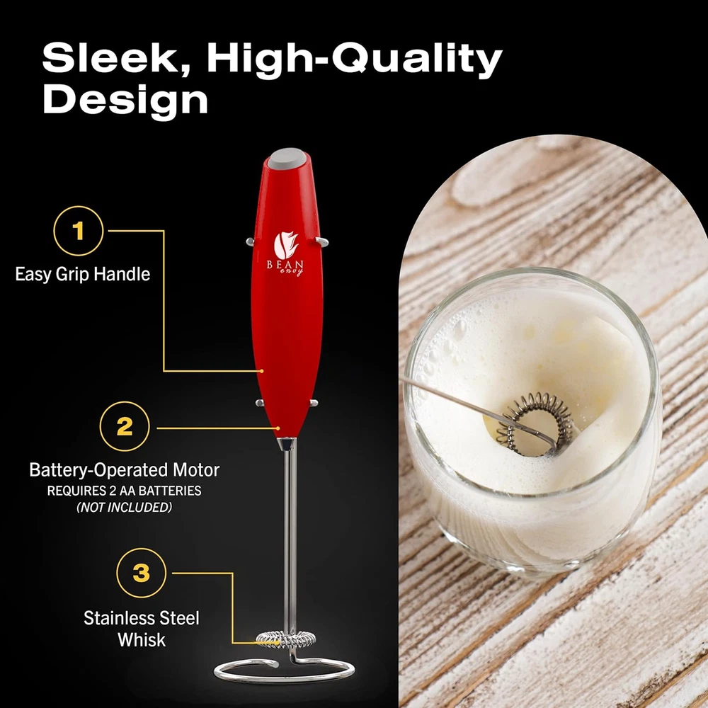 Milk Frother Handheld for Coffee - Electric Hand Blender, Mini Drink Mixer Whisk