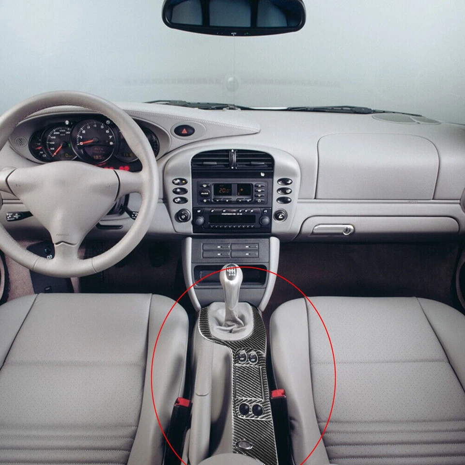 3 X для Porsche Boxster 911 Carrera 996 98-04 чехол панели переключения передач из углеродного волокна - Изображение 4 из 4