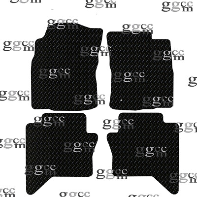 FOR TOYOTA HILUX DOUBLE CAB 2019 & ONWARDS TAILORED BLACK RUBBER CAR FLOOR MATS.