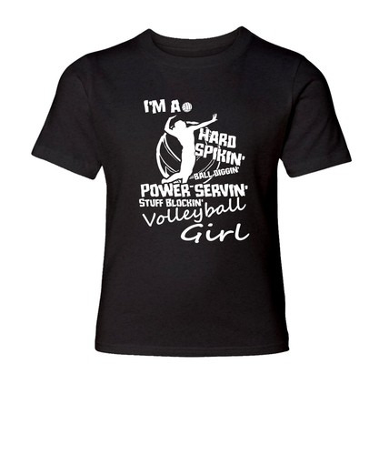 I'm A Hard Spikin' Ball Volleyball Girl Unisex Short Sleeve T-Shirt Graphic Tee - Picture 7 of 33