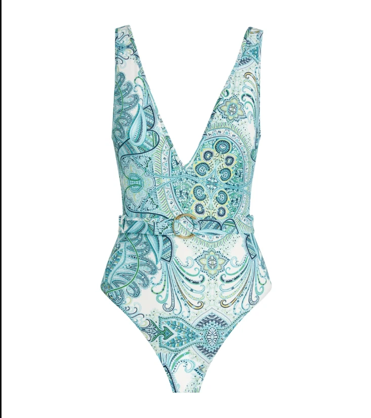 Traje de baño Melissa Odabash con cinturón de una pieza Belice cachemira talla 12/48 Foto 2 de 4