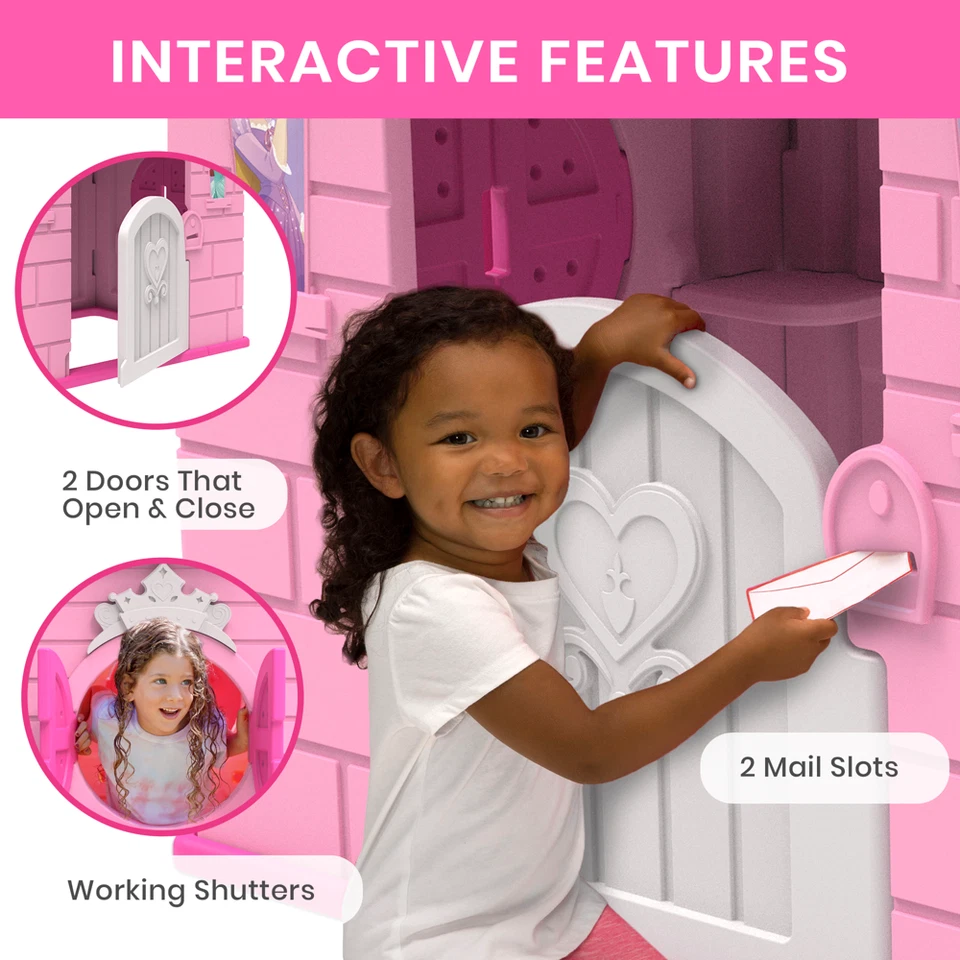 CASA DE JUEGOS PARA NIÑOS PRINCESA DISNEY plástico interior/exterior Foto 2 de 4