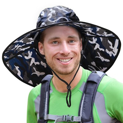 Super Wide Brim Fishing Hat for Men and WomenUPF50+ Waterproof Bucket Hat for...