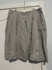 Talbots Pleated Linen Skirt