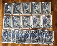 2022 Bowman Fidel Montero 1st Card lot (21) - Chrome 1st Edition Paper Yankees