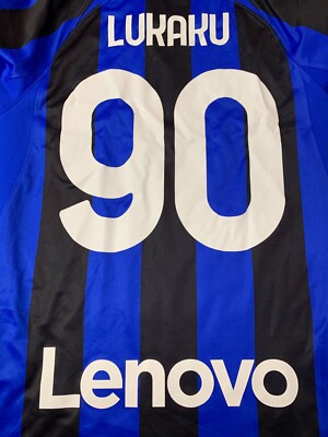 INTER MILAN #90 LUKAKU 2022/2023 FOOTBALL SHIRT JERSEY NIKE HOME