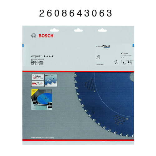 Bosch Kreissägeblatt Ø355 mm (14") x 90T 2608643063 für Stahl  - Bild 1 von 2