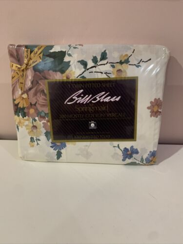 VINTAGE NOS BILL BLASS SPRINGMAID 1 TWIN SPANNBETTLAKEN RAPHAEL ROSE NEU