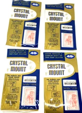 Lot Of 4 Unopened Packs Of  Cover Size Crystal Mount Stamp Mounts