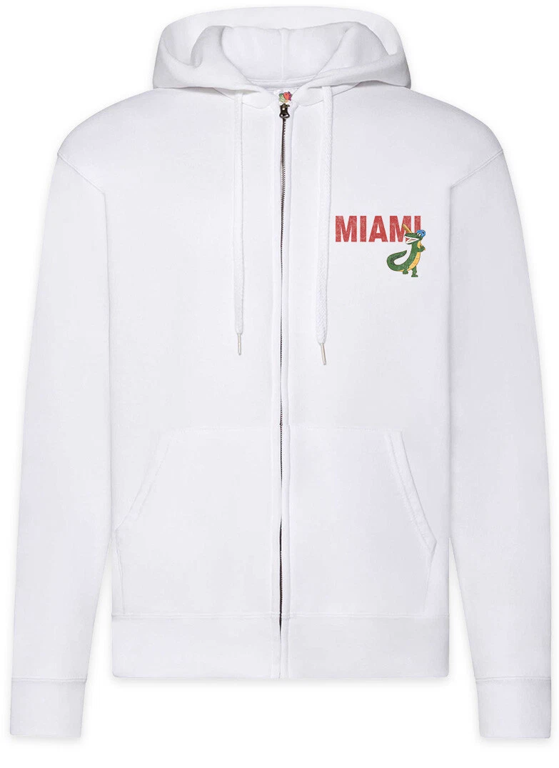 Miami Gators Zipper Hoodie Back to Team Symbol Sign The Logo Alligator Future