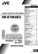 JVC HR-S7950EU VCR Owners Instruction Manual Reprint