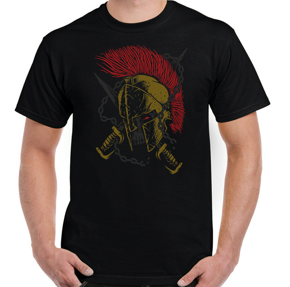 Calavera Camiseta,Espartano Ropa Gimnasio Entrenamiento Ma Culturismo