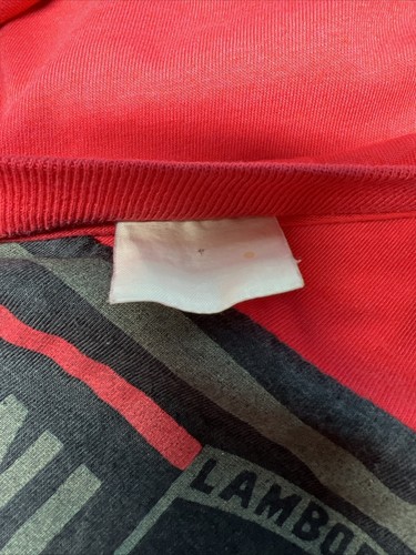 Red Lamborghini Single-Stitch T-Shirt - Youth Medium - Picture 6 of 6