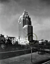 View of "Marine Building" ©1930 from near the CPR Viaduct Canada Vintage Reprint