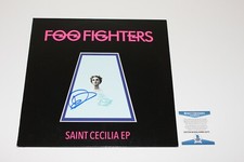 SINGER DAVE GROHL SIGNED FOO FIGHTERS 'SAINT CECILIA' EP VINYL RECORD BAS COA