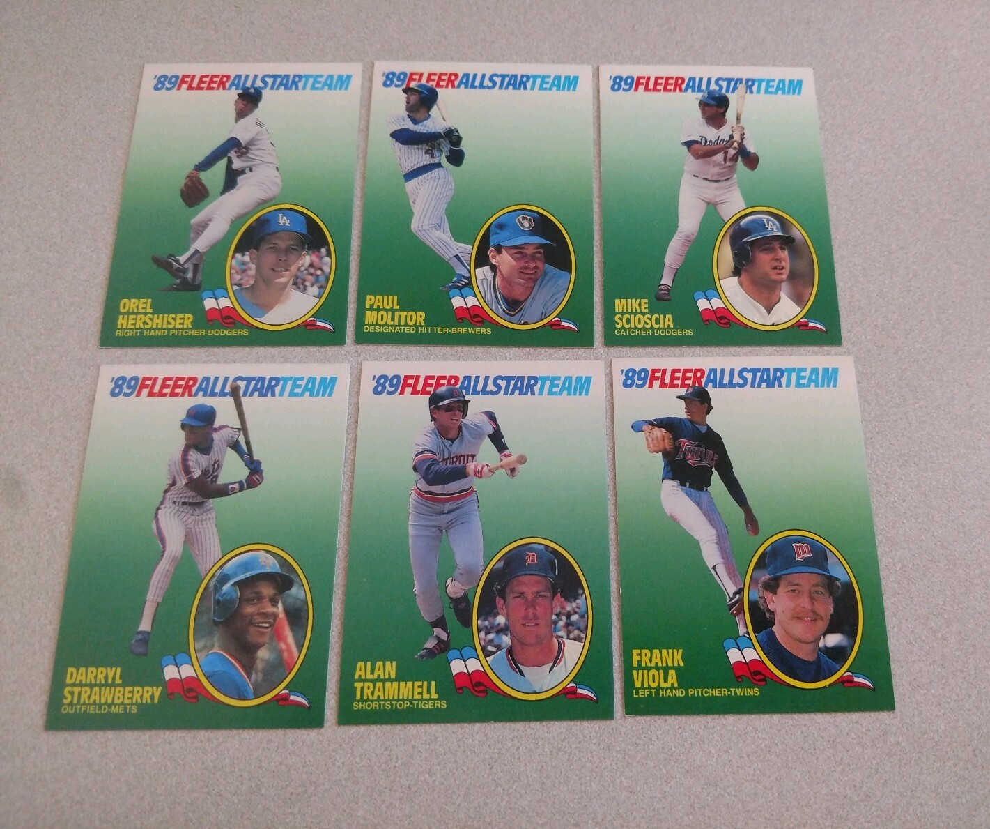 1989 Fleer Baseball All Star Team Complete Set Of 12 Cards eBay
