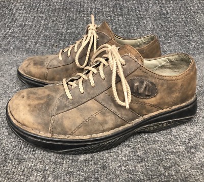 Men\'s Merrell Brown Leather Oxfords Size 8M EUC Merrell Mens Sz 8 Dappled Chocolate Brown Leather Casual  main image 2