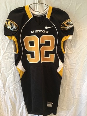 Game Worn Used Missouri Tigers Mizzou Football Jersey #92 Size 44