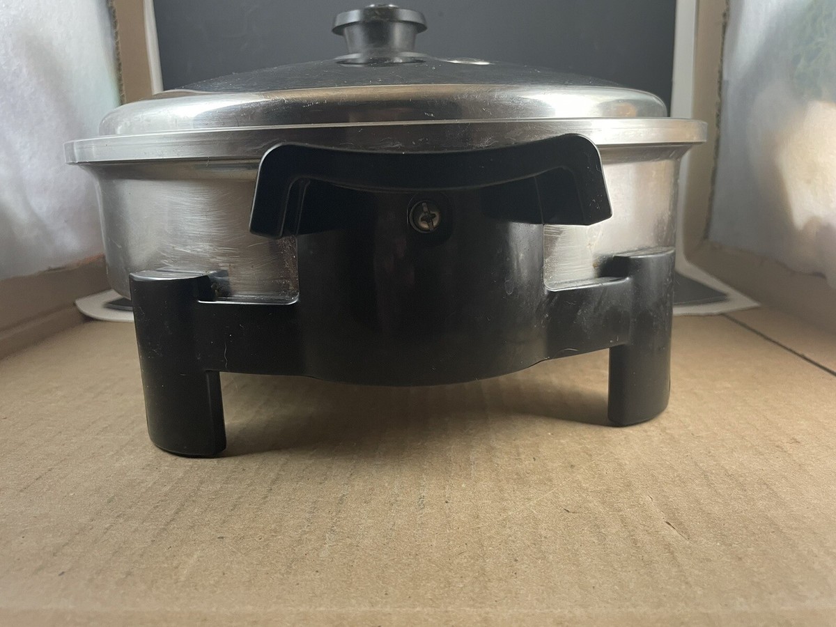Vintage Saladmaster 12” Oil Core Electric Skillet With Cord EUC
