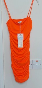 oh polly neon orange dress