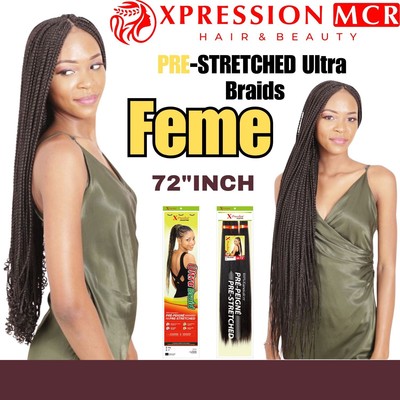 X-Pression Collection Pre-Stretched 3X Ultra Braid 72'' Inch UK Seller