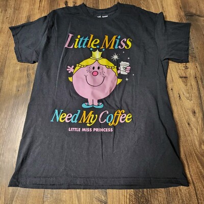 Womens L Mr Man Little Miss Little Miss Need My Coffee Oversized Funny T Shirt 